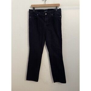 Tommy Hilfiger Navy Blue Corduroy Pants Straight Leg Classic Fit Size 8 Mid Rise